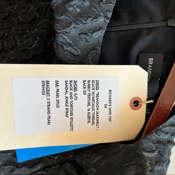 Brandon Maxwell Leo boat neck midi sheath black leopard dress. Size 2 - Picture 7 of 10